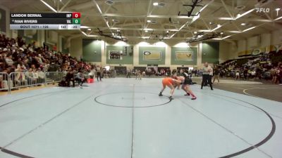 126 lbs Cons. Semi - Ivan Rivers, Vallhalla vs Landon Bernal, Imperial