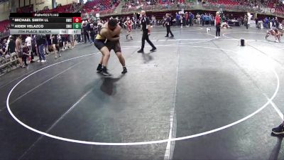 220 lbs 7th Place Match - Aiden Velazco, Syracuse Mat Club vs Michael Smith Ll, Hastings Wrestling Club