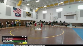 132 lbs Round 4 - Manuel Ramos, Riverton Middle School vs Teagan Lamb, Riverton Middle School