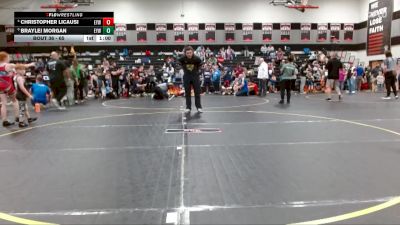65 lbs Cons. Semi - Christopher Licausi, Knights Youth Wrestling vs Braylei Morgan, LA Elite Wrestling