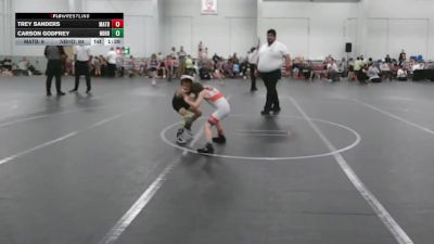 48 lbs Round 3 (8 Team) - Carson Godfrey, Neighborhood Wrestling vs Trey Sanders, Mat Assassins Black