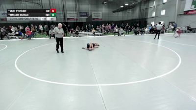 120 lbs Cons. Sub-quarters - Jett Fraser, Team Conquer Wrestling vs Urijah Duran, Duran Wrestling Club