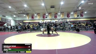 165 lbs Semifinal - Isaac Rea, Lakeside vs Nicholas Tatar, Palm Desert