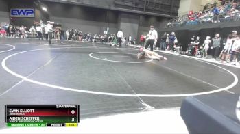 80 lbs Quarterfinal - Evan Elliott, Abilene Kids vs Aiden Scheffer, SlyFox Wrestling Academy