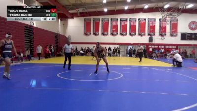 184 lbs Quarterfinal - Farzad Hashimi, Cerritos College vs Jakob Blake, Chabot College