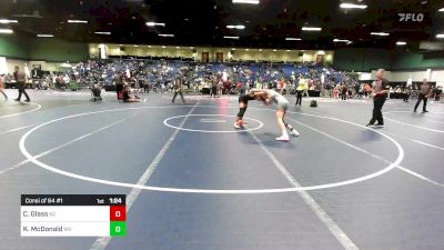 132 lbs Consi Of 64 #1 - Cayden Glass, NC vs Kayden McDonald, WV