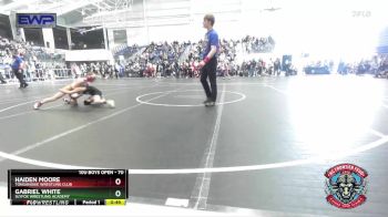 70 lbs Champ. Round 2 - Haiden Moore, Tonganoxie Wrestling Club vs Gabriel White, SlyFox Wrestling Academy