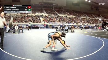 106-D3 3rd Place Match - Thor Kirkham, Show Low High School vs Landon Edwards, Mica Mountain High School