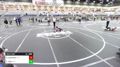 62 lbs Semifinal - Karson Jaramillo, Duran Elite vs Everett Veal, West Texas Grapplers