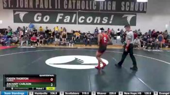160 lbs Quarterfinal - Caden Thorton, Weaver vs Zachary Carlson, New Hope HS