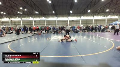 75 lbs Quarterfinal - Julien Asumendi, Homedale vs Dylan Coulson, Canfield Middle School