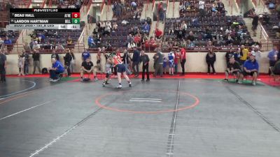 150_B lbs 7th Place - Beau Hall, Athens vs Landon Hartman, Bellwood Antis