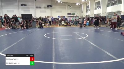 140-J lbs Round 2 - Gavin Crawford, PA vs Dylan Reithmayr, NJ