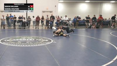 120 lbs Consi Of 16 #1 - Derion Williams, OH vs Samuel Wolford, PA
