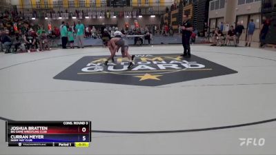 92 lbs Cons. Round 3 - Joshua Bratten, Big Game Wrestling Club vs Curran Meyer, Indee Mat Club