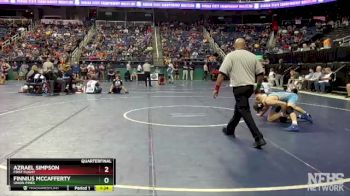 3A 144 lbs Quarterfinal - Finnius McCafferty, Union Pines vs Azrael Simpson, First Flight