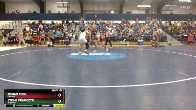 165 lbs Cons. Round 2 - Stone Franczyk, Ursinus vs Josiah Foss, Liberty