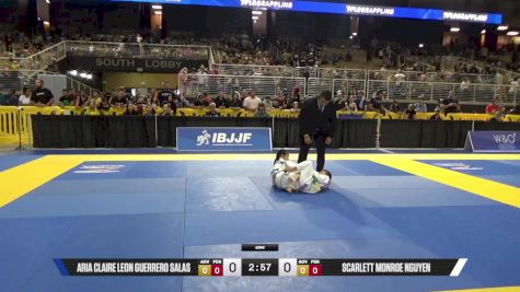 Scarlett Monroe Nguyen vs Aria Claire Leon Guerrero Salas 2025 Pan Kids Jiu-Jitsu IBJJF Championship