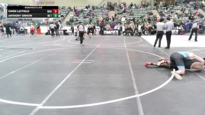 190 lbs 3rd Place - Owen Layfield, Nevada Elite vs Anthony Gibson, No Team