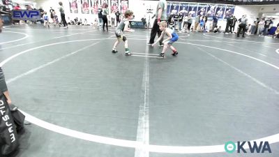 49 lbs Round Of 32 - Elijah Stimac, Bridge Creek Youth Wrestling vs Ocean McCullough, Tecumseh Youth Wrestling