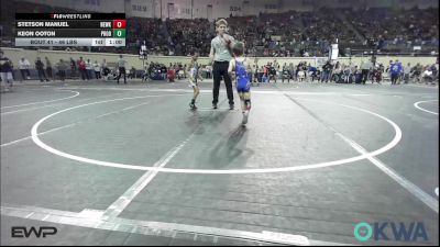 46 lbs Quarterfinal - Stetson Manuel, Newkirk Takedown Club vs Keon Ooton, Prodigy Elite Wrestling