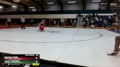 165 lbs 1st Place Match - Adam Thomson, University Of Pennsylvania vs Macon Myers, Bloomsburg - Unattached