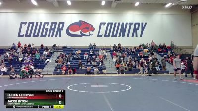 165 lbs Cons. Round 1 - Lucien Lefebvre, Linfield University vs Jacob Inton, Evergreen State College