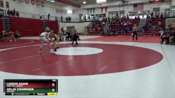 132 lbs Champ. Round 1 - Nolan Zaehringer, Midland vs Landon Adams, Iowa City, Liberty