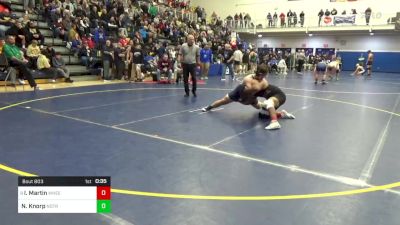 215 lbs Consy 4 - Isaac Martin, Wheeling Central Catholic vs Noah Knorp, Notre Dame GP