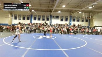 126 lbs Quarterfinal - Michael Canova, North Attleborough vs Braedon Goes, Saint John's Prep