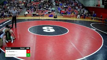 122 lbs Champ. Round 2 - Ryane Thomas, Valley vs Stephen Crawford, Belle Vernon Area
