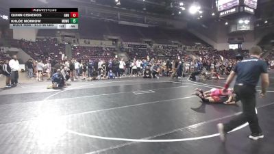 87.2-90 lbs Semis - Quinn Cisneros, Gladiator Wrestling Academy vs Khloe Morrow, Mat Demon Wrestling Club