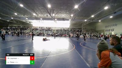 102 lbs Quarterfinal - Max Laymon, TW Wrestling vs Lincoln Tims, Bridger Valley Bruins Wrestlin