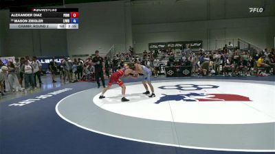 57 lbs Champ. Round 2 - Alexander Diaz, Pennsylvania vs Mason Ziegler, Lehigh Valley Wrestling RTC