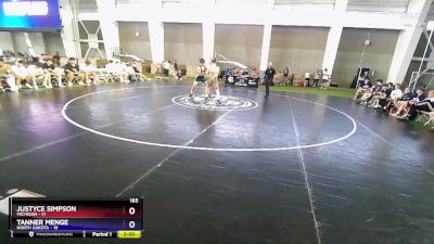 165 lbs Round 1 (8 Team) - Justyce Simpson, Michigan vs Tanner Menge, North Dakota