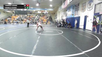 110 lbs Cons. Round 4 - Isabella Ochoa, Santa Fe vs Vanessa Lozano, Elsinore