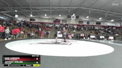 197 lbs Cons. Round 2 - Anthony Goelzer, Limestone vs Sage Harrison, Western Colorado