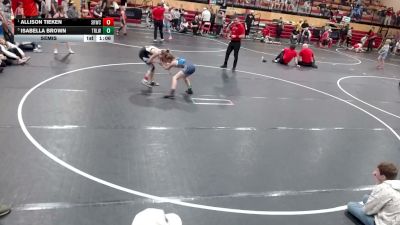 75 lbs Semis - Allison Tieken, Snake River Wrestling Club vs Isabella Brown, Team Real Life Wrestling