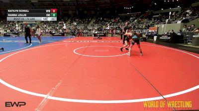75 lbs Consolation - Katilyn Schull, Willard Youth Wrestling 2 vs Hanna Lollis, Cowboy Wrestling Club