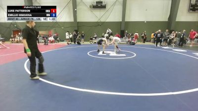 Junior FK - 126 lbs Quarters - Luke Patterson, Oregon vs Emillio Hinojosa, Riverhawk Wrestling Academy