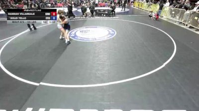 125 lbs 3rd Place Match - Hannah Villareale, Dirty Birds Wrestling Club vs Solei Tello, Community Youth Center - Concord Campus Wrestling