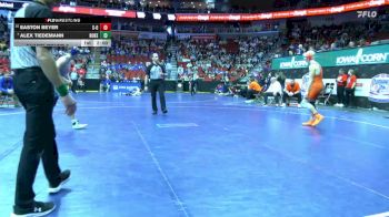 1A-165 lbs Champ. Round 2 - Alex Tiedemann, Northwood-Kensett vs Easton Beyer, Sibley-Ocheyedan