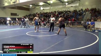 220 lbs Champ. Round 1 - Louie Aguilar, El Rancho vs Ethan Ochoa, Glendora