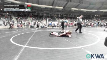130 lbs Consi Of 8 #1 - Kenneth Detweiler, Hornet Wrestling Club vs Kayden Cleavinger, F-5 Grappling