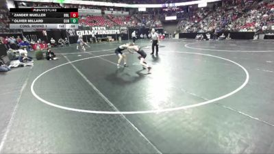 D3-106 lbs Cons. Round 1 - Oliver Millard, Clinton vs Zander Mueller, Brillion