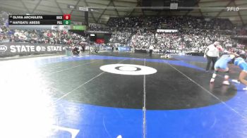 Girls 2A 115 lbs Cons. Round 2 - Olivia Archuleta, Hockinson (Girls) vs Hafisatu Abess, Pullman (Girls)