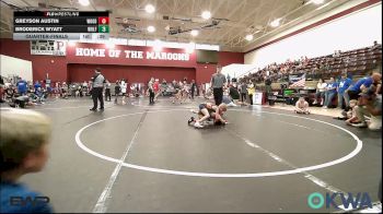 67 lbs Quarterfinal - Greyson Austin, Woodward Youth Wrestling vs Broderick Wyatt, Wolfpak Wrestling