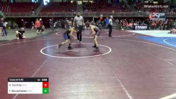 98 lbs Consi Of 8 #2 - Dominic Cordray, Sons Of Thunder Academy vs Ty Bouaphakeo, Badger Elite