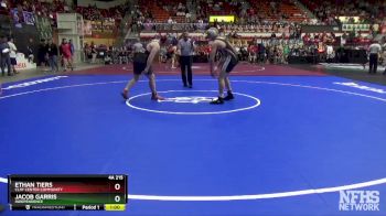 4A 215 lbs Cons. Round 1 - Jacob Garris, Independence vs Ethan Tiers, Clay Center Community