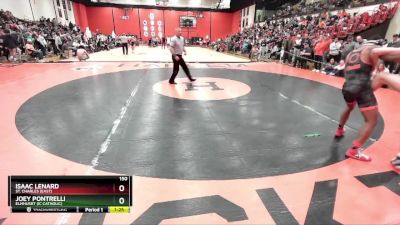 150 lbs Cons. Round 4 - Joey Pontrelli, Elmhusrt (IC CATHOLIC) vs Isaac Lenard, St. Charles (EAST)